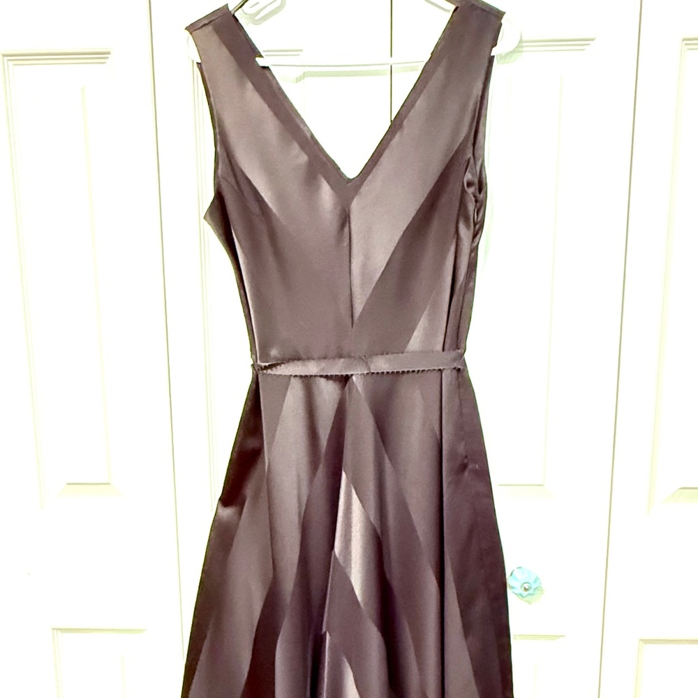 🖤 Studio Connection Satin Fit & Flare Dress – Size 14